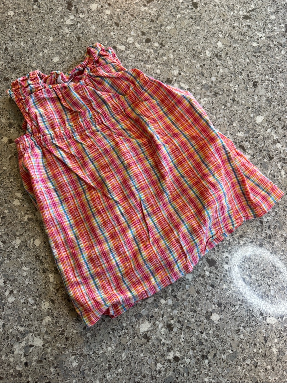H&M Baby Girl 6-9M Madras Plaid Dress Bloomers 2 Piece Set
